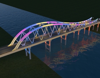 现代大桥模型