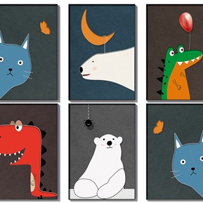 现代 动物画 儿童画