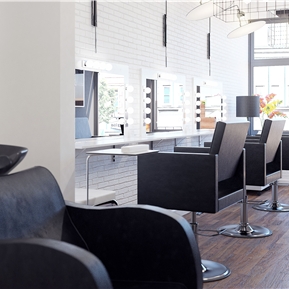 现代 理发店 理发室