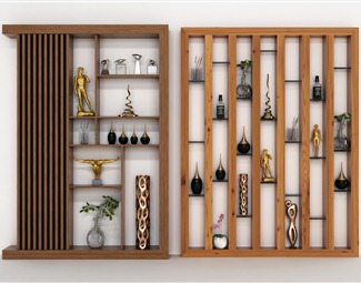 现代实木装饰柜子