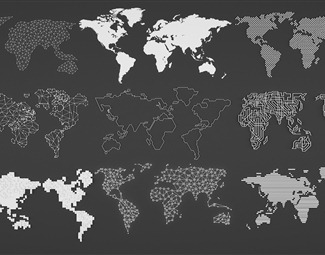 现代墙饰地图