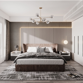 现代 卧室 主卧