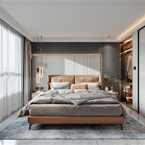 轻奢 卧室 主卧室