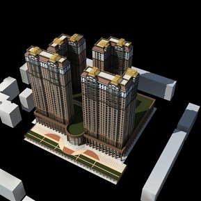 欧式 住宅区 住宅鸟瞰