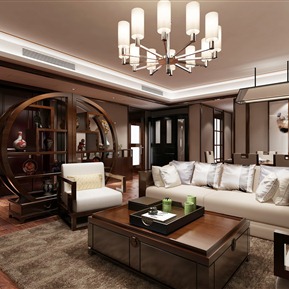 新中式 客餐厅 客餐厅过道