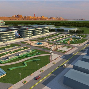 现代 广场 医院前广场细化