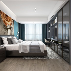 现代 卧室 次卧室