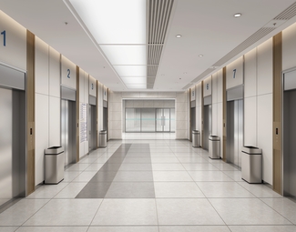 现代电梯厅空间