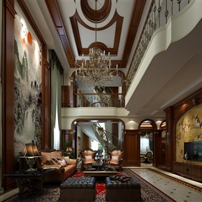 轻奢 客餐厅 别墅客厅餐厅