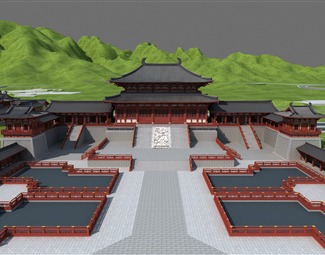 中式古建筑窗户3d模型下载-3d溜溜网