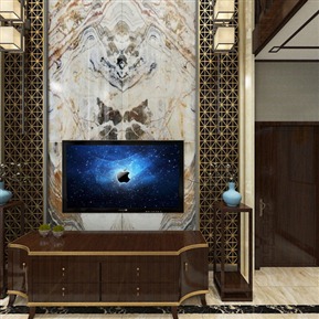 新中式 复式客厅 别墅