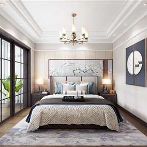新中式 卧室 主卧室