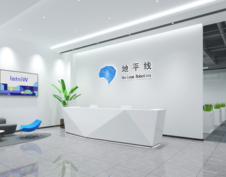 现代 前台 前台办公室公司前台接待大厅