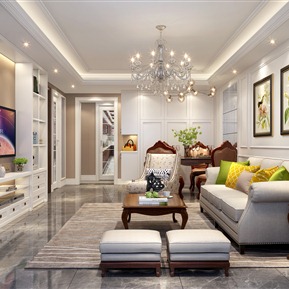 美式 客餐厅 简美客餐厅