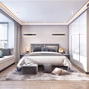 现代 卧室 主卧室