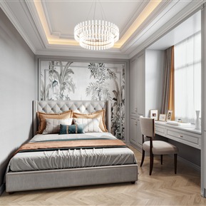 美式 卧室 主卧室