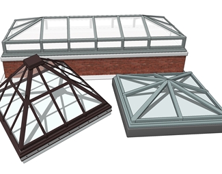 現代屋頂天窗su模型下載