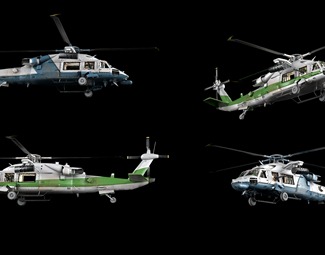 现代直升机模型