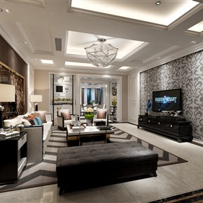 现代 客厅 客餐厅