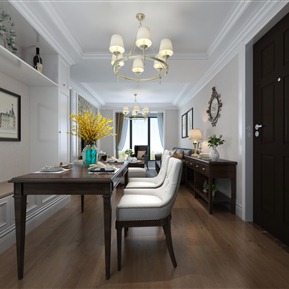 美式 客餐厅 厨房