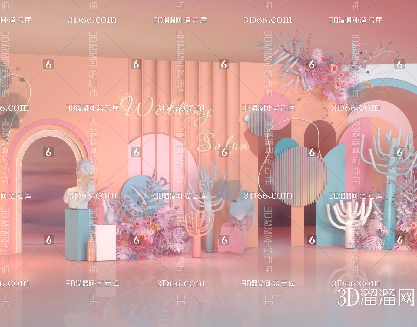 【现代美陈3D模型】-3D现代美陈3d模型下载-溜溜ID1632411240-免费3Dmax模型库_3d溜溜网