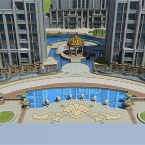 欧式 住宅区 住宅楼小区