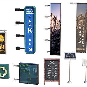 现代 广告灯箱 广告牌灯箱