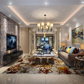 后现代 客餐厅 客厅餐厅