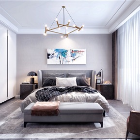 现代 卧室 极简主卧室