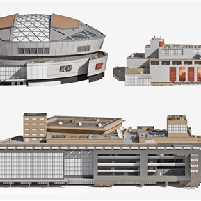 现代 商业楼 美国城市建筑楼房