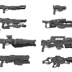 现代 冲锋枪 未来科幻枪支武器冲锋枪