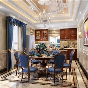 欧式 餐厅 别墅餐厅