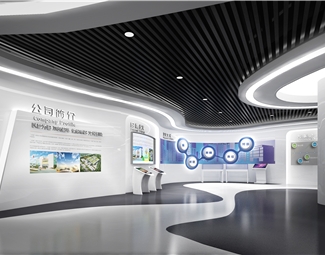 现代科技展厅形象墙