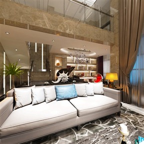 简欧 复式客厅 别墅客厅