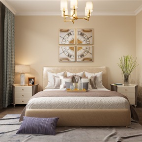 现代 卧室 简美卧室