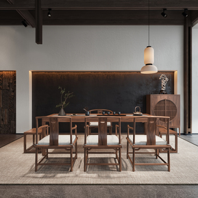 新中式 茶室 茶室茶桌椅