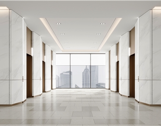 现代办公楼电梯厅