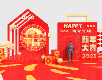 现代 美陈 春节美陈