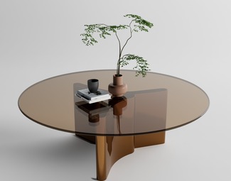 现代玻璃茶几