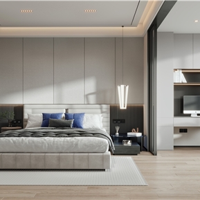 现代 卧室 卧室男孩房