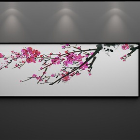 中式 植物画 家富贵水墨竹子梅花装饰画