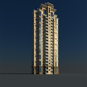 现代 住宅楼 高层住宅楼