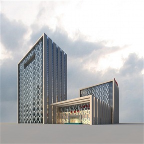 现代 售楼处建筑 售楼处办公综合体