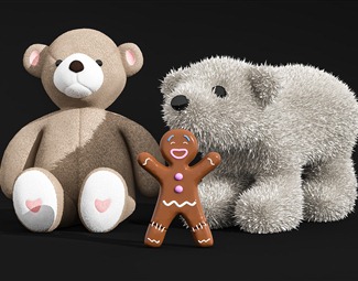 现代玩具熊3d模型下载