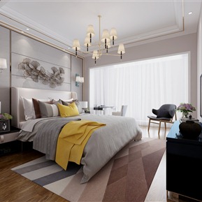 现代 卧室 主卧