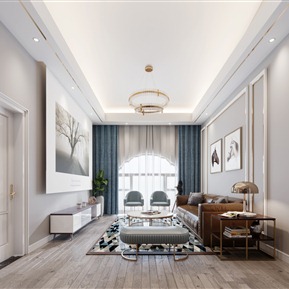 现代 客餐厅 客厅 休闲室