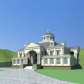 欧式 酒店建筑 大别墅
