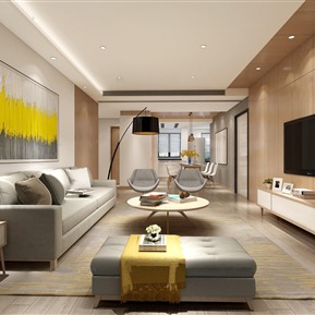 北欧 客餐厅 客厅沙发茶几组合