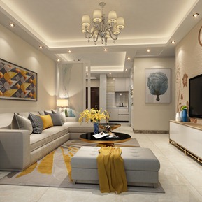 现代 客餐厅 客厅餐厅