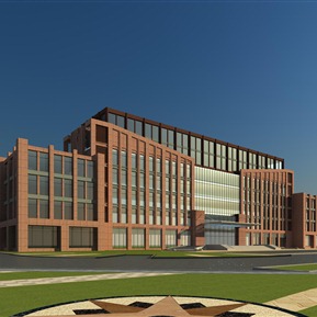 现代 办公楼 办公楼学校主楼图书馆